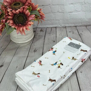 NWT Truly Lou cotton bamboo kitchen towels set of two with dachshunds